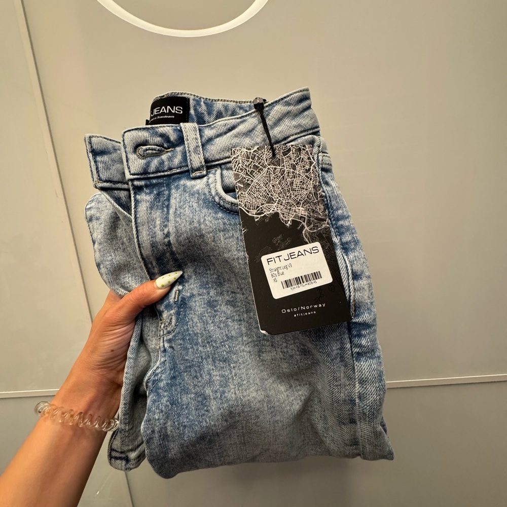 FITJEANS High Rise 80s Wash Jeans Straight Leg